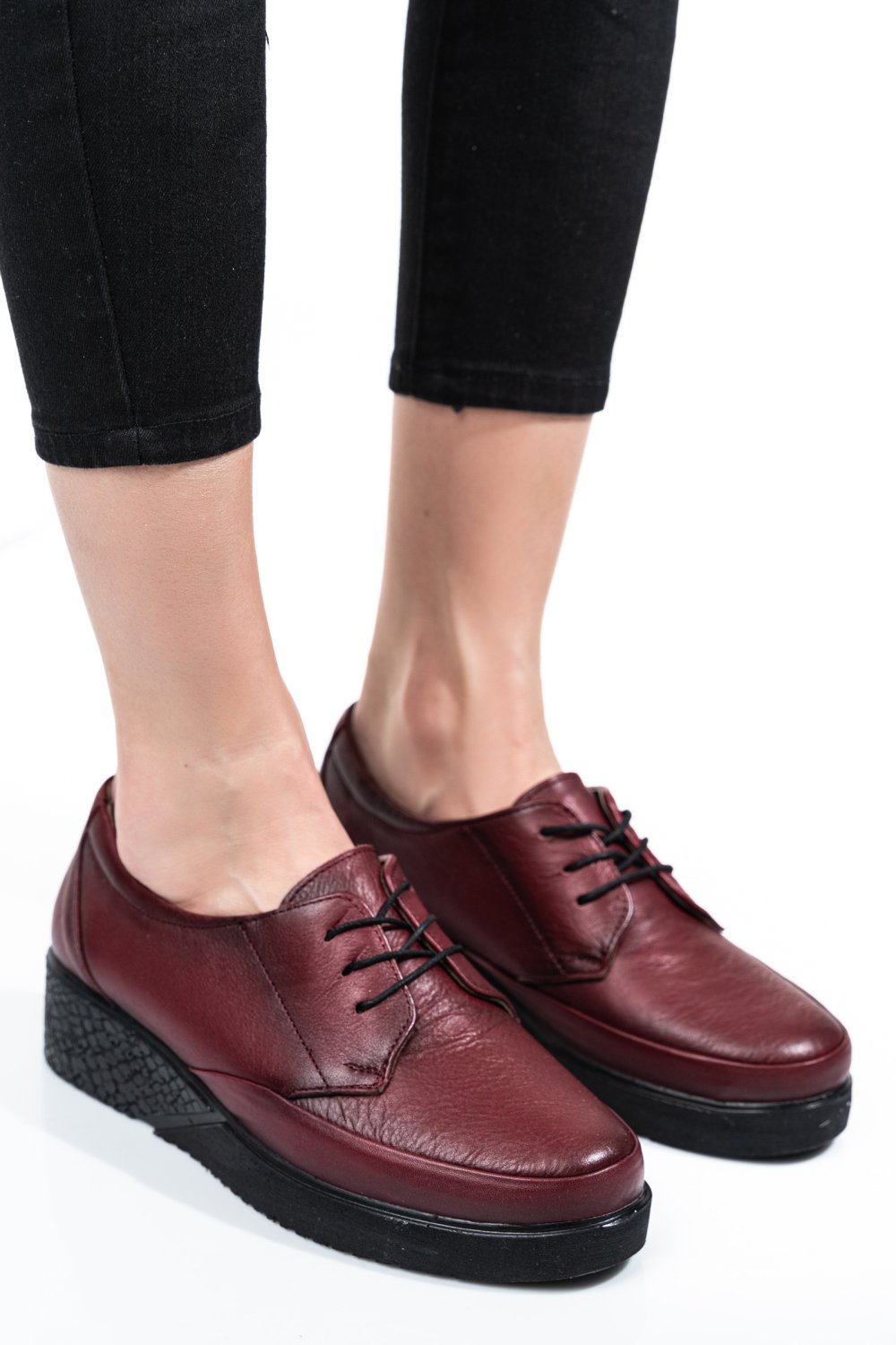 PANTOFI BORDO PIELE NATURALA 6PC24