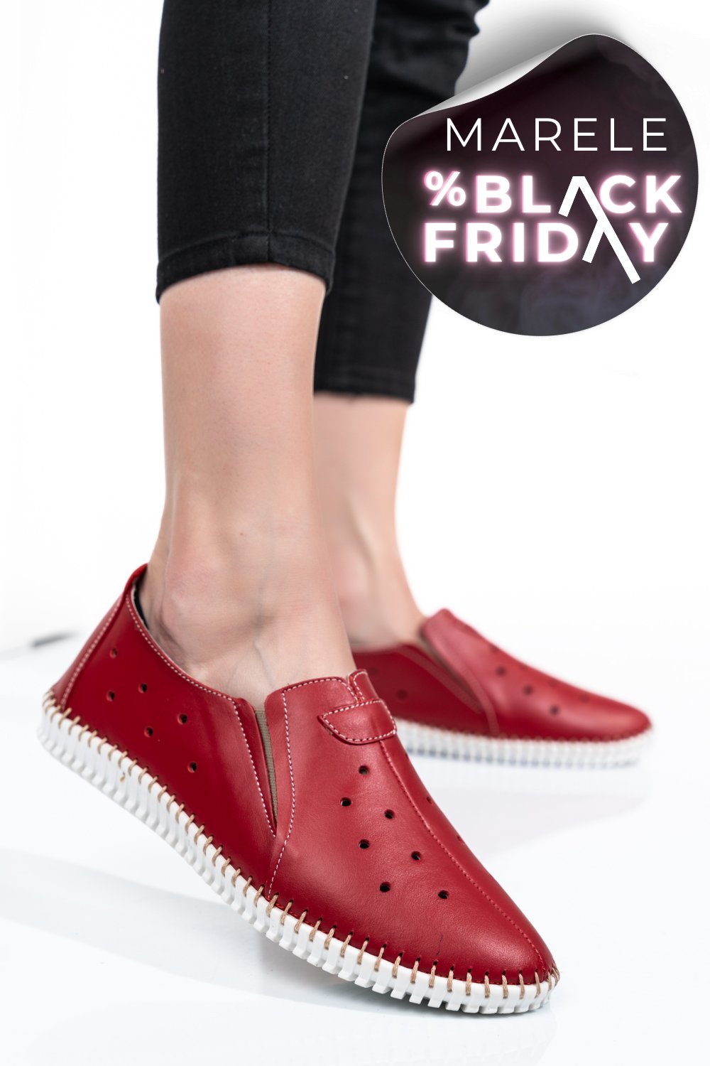 ESPADRILE ROSII PIELE NATURALA 1PC19150