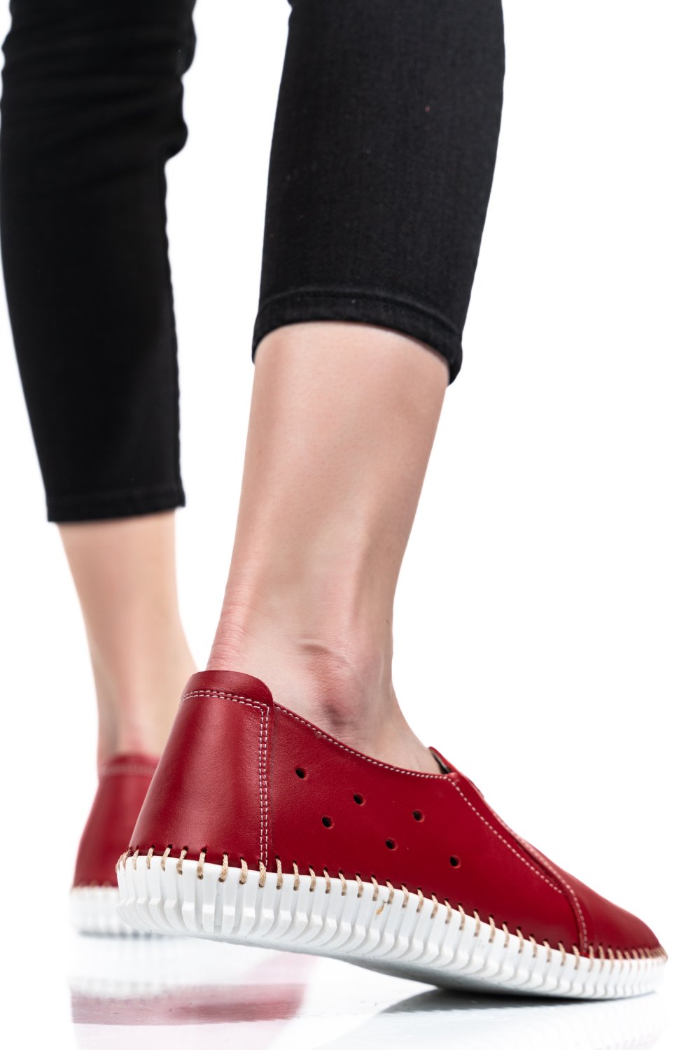 ESPADRILE ROSII PIELE NATURALA 1PC19150