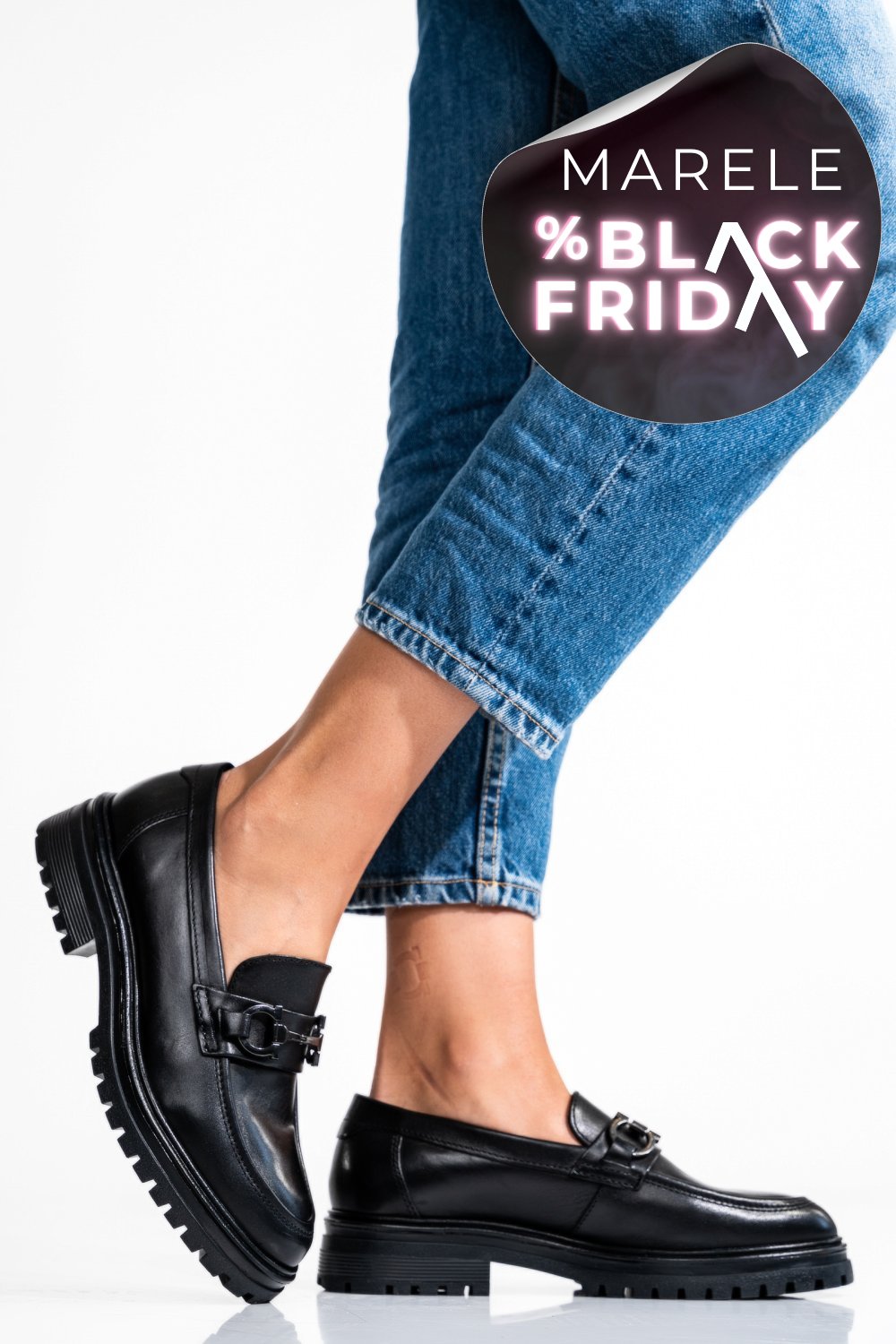 PANTOFI NEGRI PIELE NATURALA UB033207