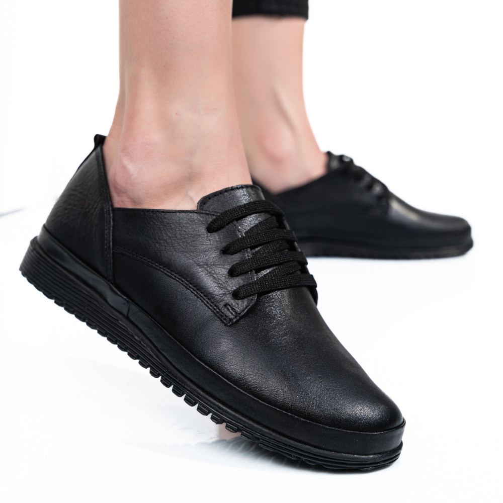 PANTOFI NEGRI PIELE NATURALA 5S7766