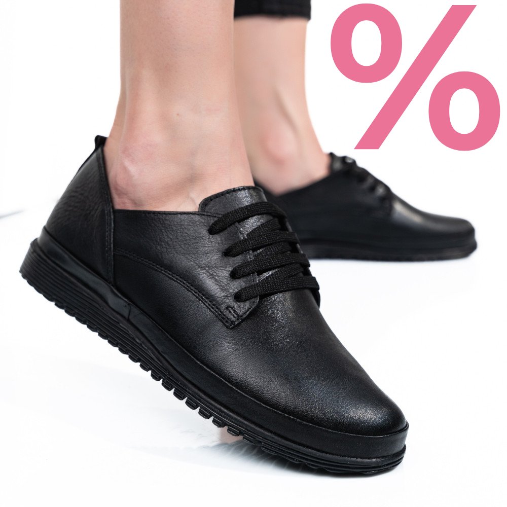 PANTOFI NEGRI PIELE NATURALA 5S7766