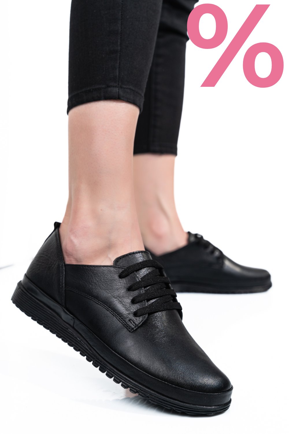 PANTOFI NEGRI PIELE NATURALA 5S7766