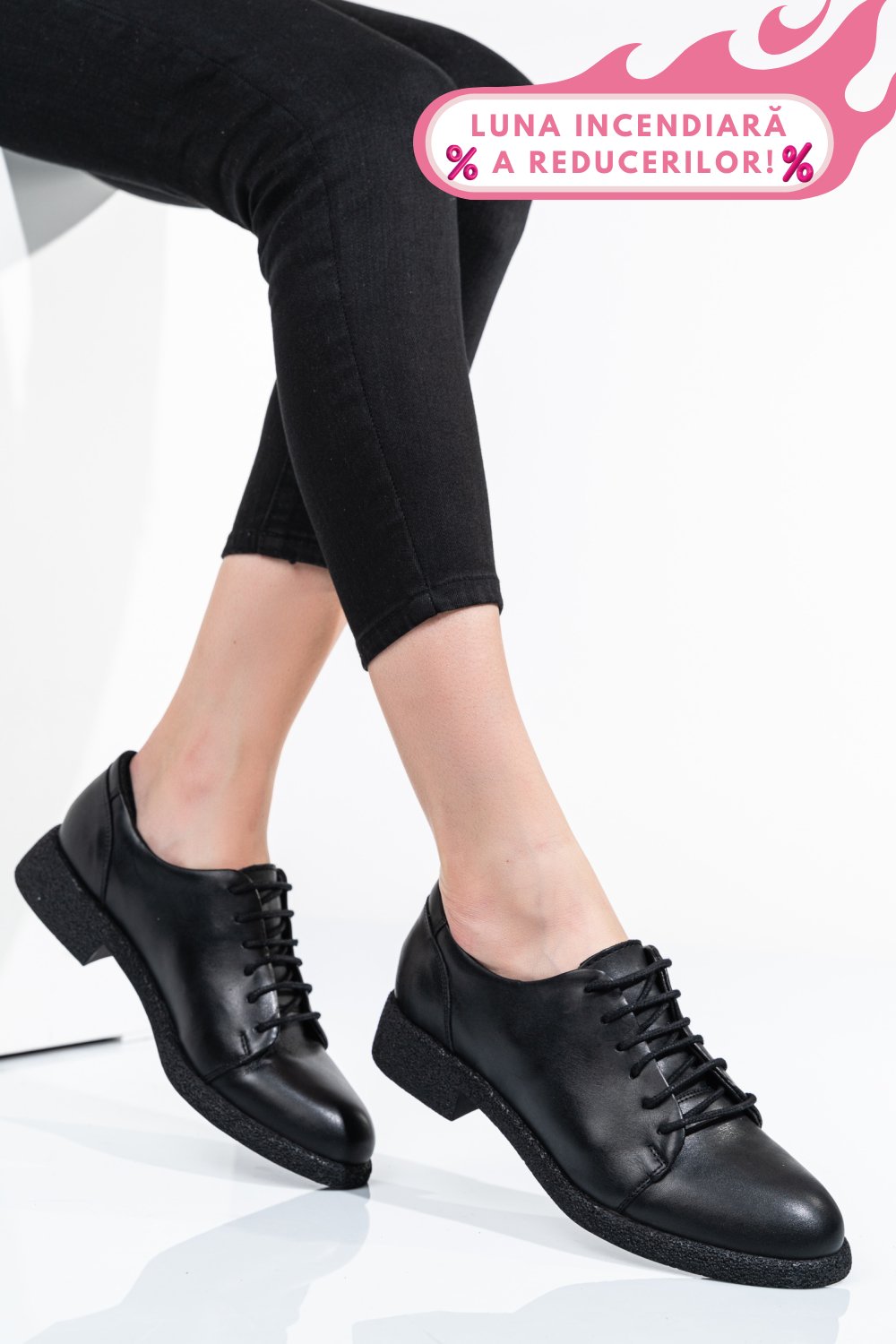 PANTOFI NEGRI PIELE NATURALA 3S7798