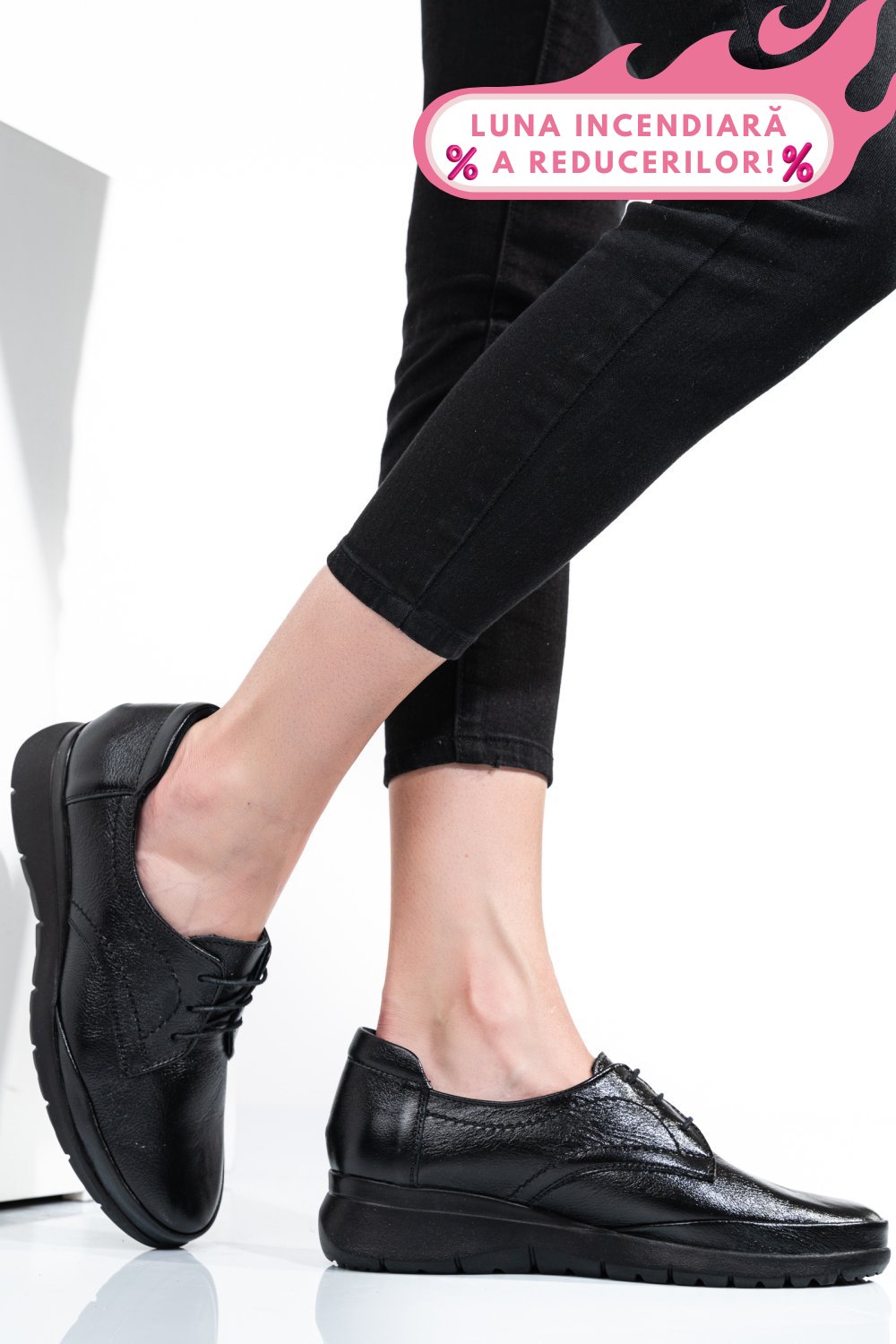 PANTOFI NEGRI PIELE NATURALA 4S7717