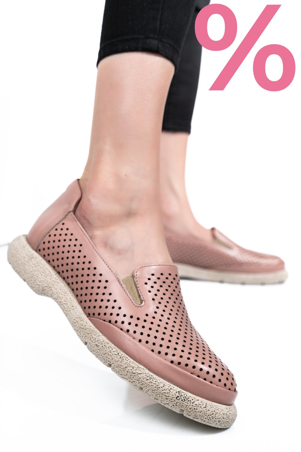 ESPADRILE ROZ PIELE NATURALA 4S7715