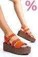 Sandale portocalii piele naturala ns77r2pat