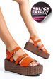 Sandale portocalii piele naturala ns77r2pat