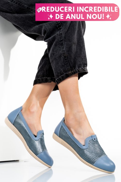 Espadrile albastre piele naturala 1pc16311