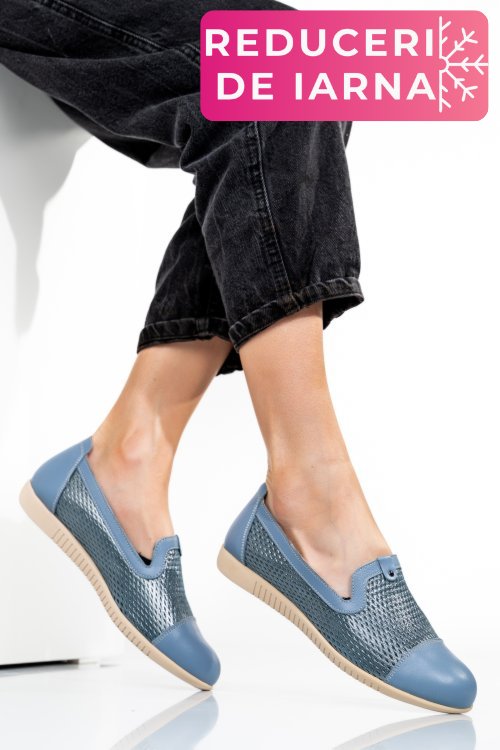 Espadrile albastre piele naturala 1pc16311