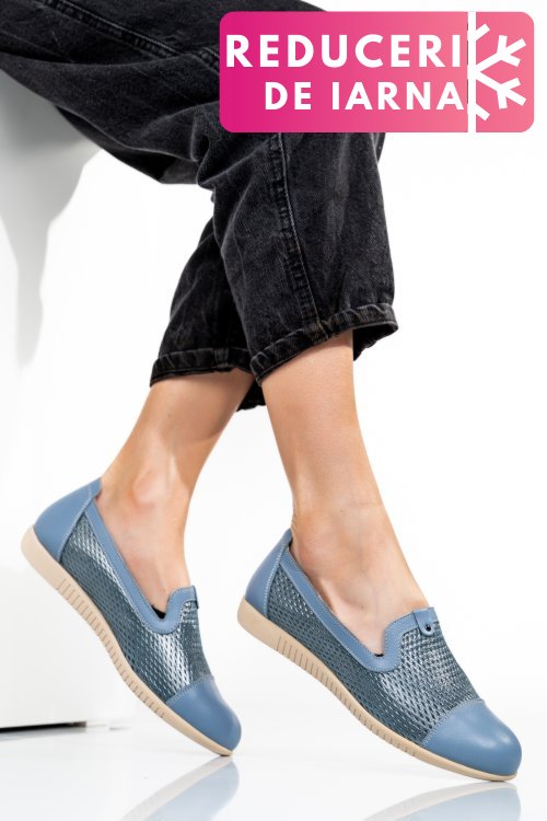 Espadrile albastre piele naturala 1pc16311