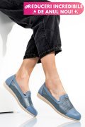 ESPADRILE ALBASTRE PIELE NATURALA 1PC16311