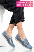 ESPADRILE ALBASTRE PIELE NATURALA 1PC16311