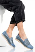 ESPADRILE ALBASTRE PIELE NATURALA 1PC16311