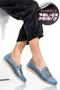 ESPADRILE ALBASTRE PIELE NATURALA 1PC16311