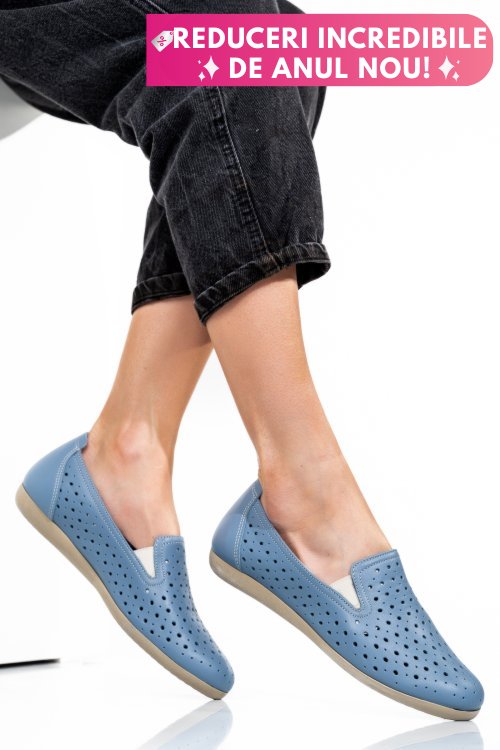 Espadrile albastre piele naturala 1pc15411