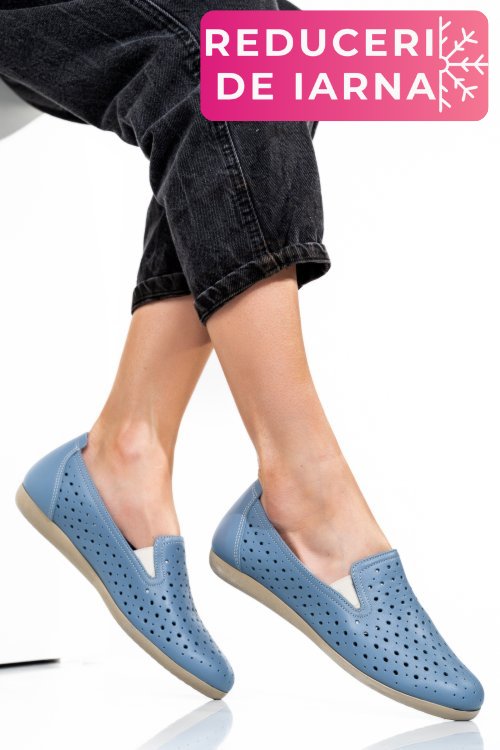 Espadrile albastre piele naturala 1pc15411