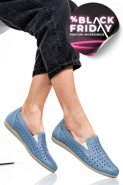 Espadrile albastre piele naturala 1pc15411