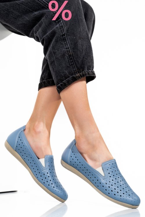 Espadrile albastre piele naturala 1pc15411