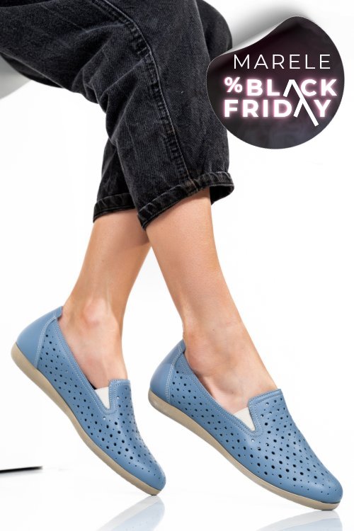 Espadrile albastre piele naturala 1pc15411