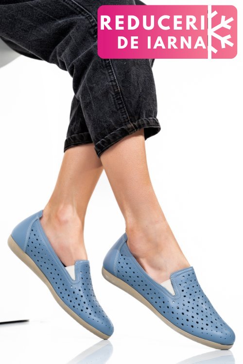 Espadrile albastre piele naturala 1pc15411