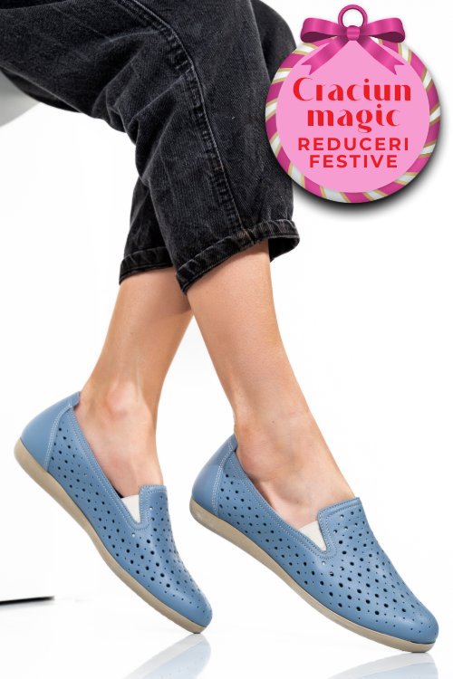 Espadrile albastre piele naturala 1pc15411