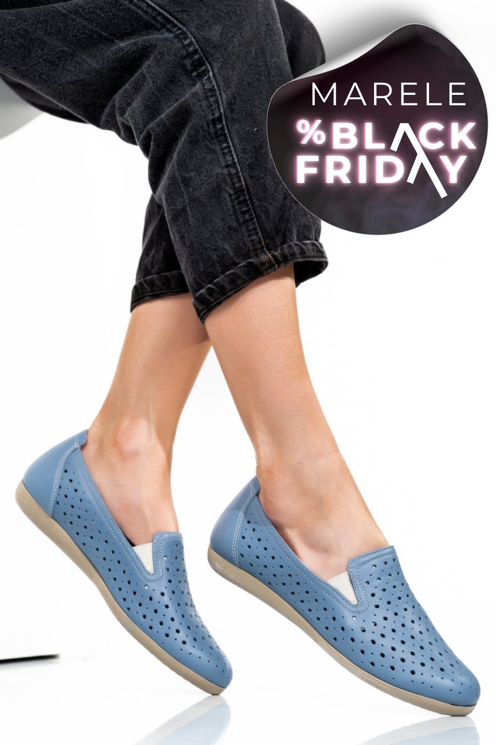 ESPADRILE ALBASTRE PIELE NATURALA 1PC15411