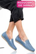 ESPADRILE ALBASTRE PIELE NATURALA 1PC15411