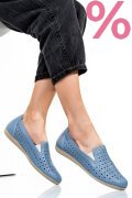 ESPADRILE ALBASTRE PIELE NATURALA 1PC15411
