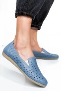 ESPADRILE ALBASTRE PIELE NATURALA 1PC15411