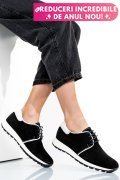 PANTOFI SPORT NEGRI PIELE NATURALA INTOARSA 1PC12741