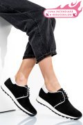 PANTOFI SPORT NEGRI PIELE NATURALA INTOARSA 1PC12741