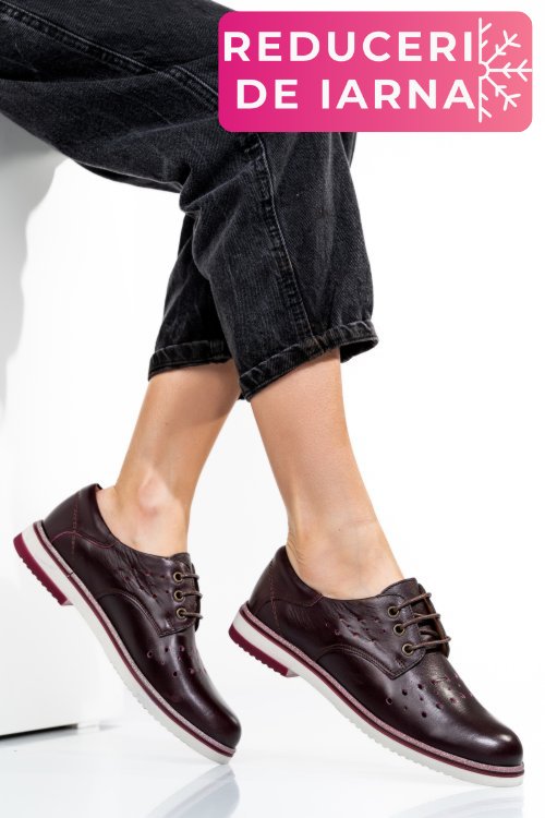 Pantofi visinii piele naturala 1pc12509