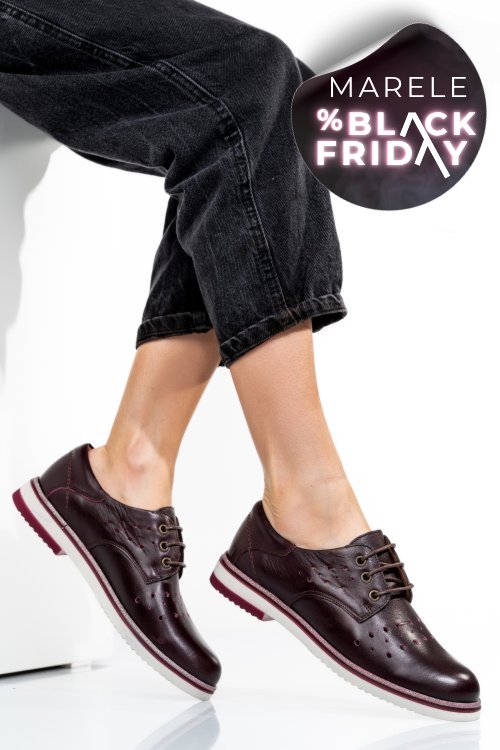 Pantofi visinii piele naturala 1pc12509