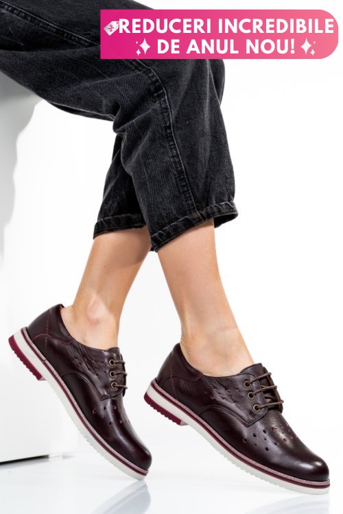 Pantofi visinii piele naturala 1pc12509