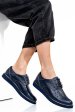 Pantofi albastri piele naturala 1pc2555