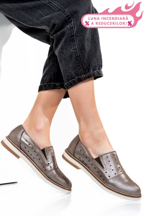 Espadrile maro sidef piele naturala 1pc14109