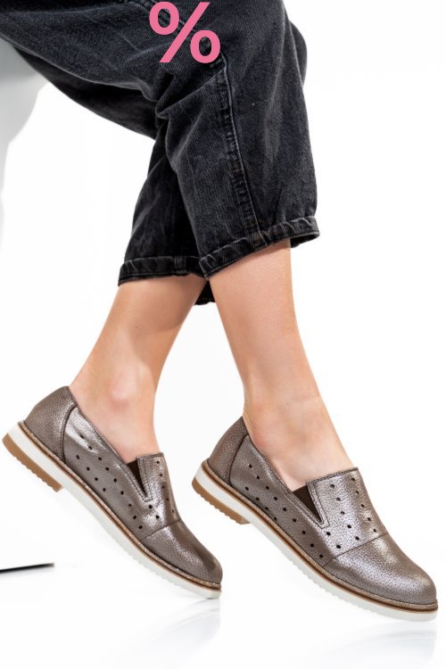 Espadrile maro sidef piele naturala 1pc14109