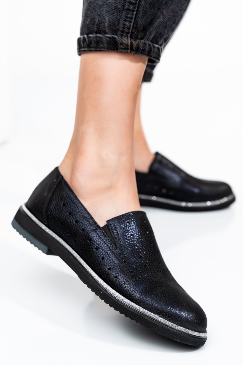 ESPADRILE NEGRE SIDEF PIELE NATURALA 1PC14109