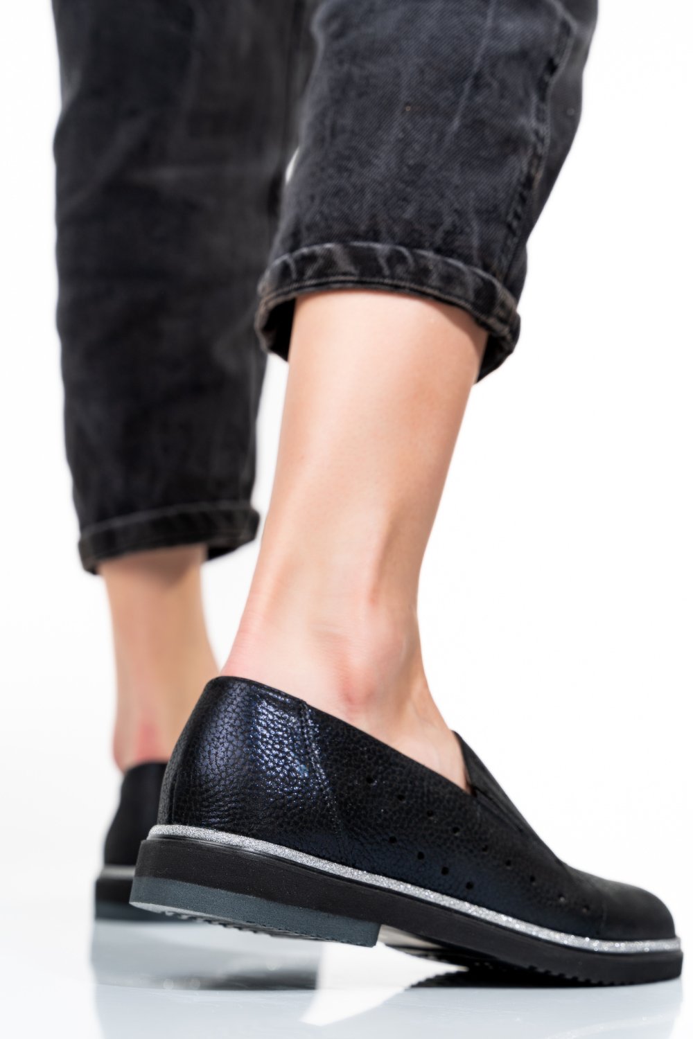 ESPADRILE NEGRE SIDEF PIELE NATURALA 1PC14109