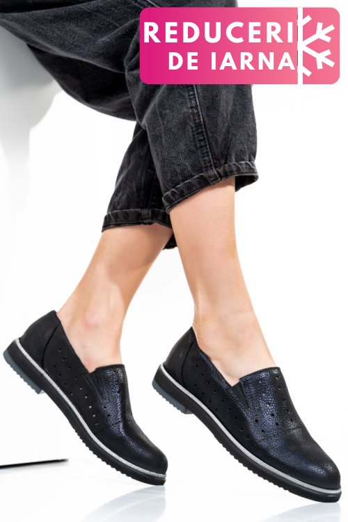 Espadrile negre sidef piele naturala 1pc14109