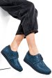 Pantofi sport all blue piele naturala 1pc12741