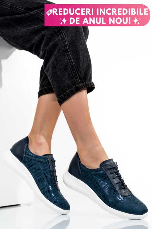 Pantofi sport bleumarin piele naturala 1pc7553