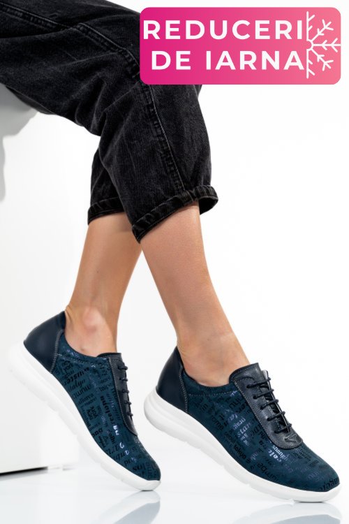 Pantofi sport bleumarin piele naturala 1pc7553