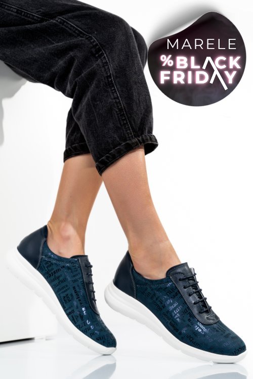 Pantofi sport bleumarin piele naturala 1pc7553