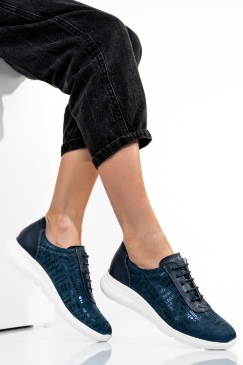Pantofi sport bleumarin piele naturala 1pc7553