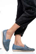 ESPADRILE ALBASTRE PIELE NATURALA 1PC16411