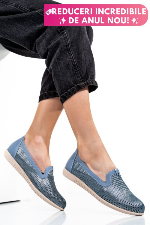 Espadrile albastre piele naturala 1pc16411