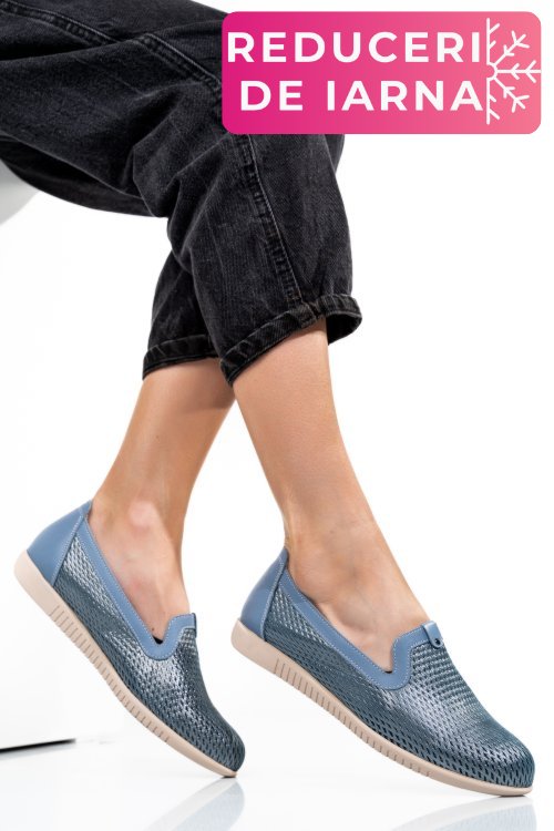 Espadrile albastre piele naturala 1pc16411