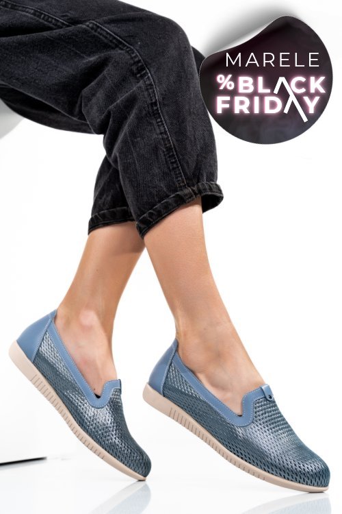 Espadrile albastre piele naturala 1pc16411